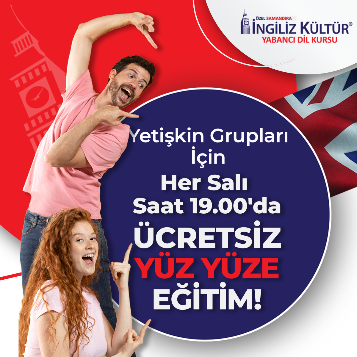 Yetişkin Gruplarına Her SALI Ücretsiz EĞİTİM